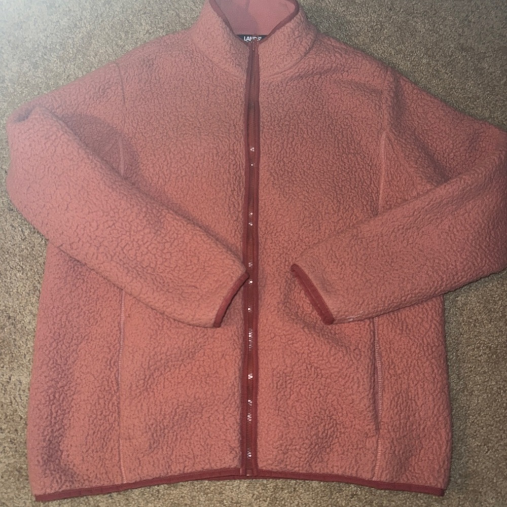 Lands' End Coral Fleece Jacket